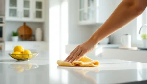 Read more about the article Czym czyścić blat kuchenny? Sprawdzone sposoby na każdy rodzaj blatu