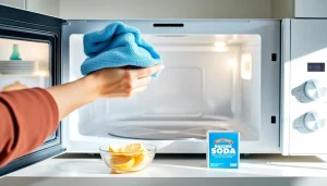 Proste i skuteczne czyszczenie mikrofalówki przy użyciu domowych sposobów, takich jak cytryna i soda oczyszczona, dla uzyskania idealnej czystości.