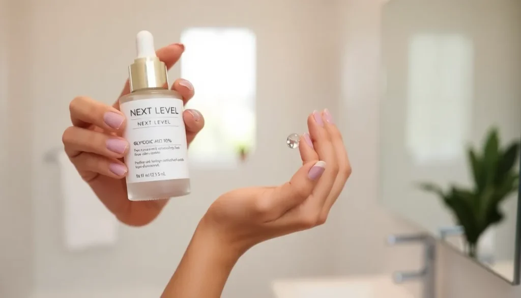 Bezpieczne stosowanie serum z kwasem glikolowym Nacomi 10% w domu, z zachowaniem zasad prawidłowej aplikacji i ochrony przeciwsłonecznej.